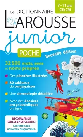 Couverture du produit · Le dictionnaire Larousse Junior poche - 7/11 ans - CE/CM