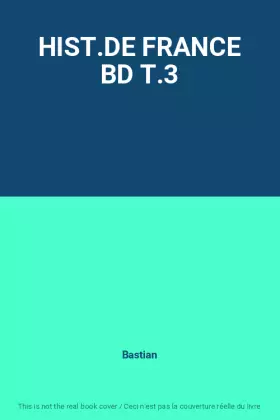 Couverture du produit · HIST.DE FRANCE BD T.3