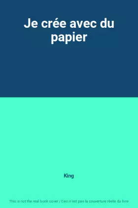 Couverture du produit · Je crée avec du papier