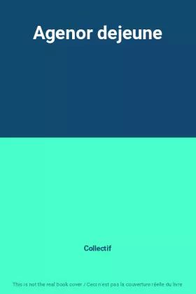 Couverture du produit · Agenor dejeune