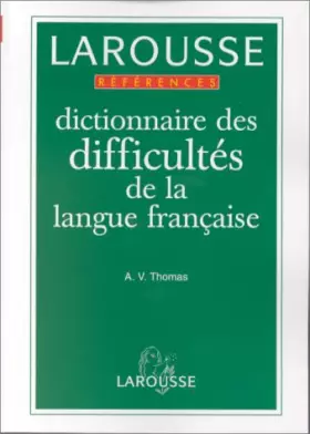 Couverture du produit · DICTIONNAIRE DES DIFFICULTES DE LA LANGUE FRANCAISE