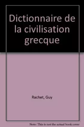 Couverture du produit · DICT.CIVILISATION GRECQUE REF.