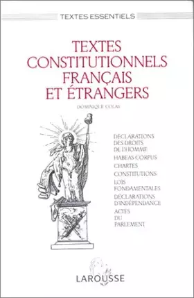 Couverture du produit · Textes constitutionnels français et étrangers