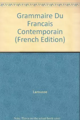 Couverture du produit · GRAMMAIRE DU FRANCAIS CONTEMPORAIN