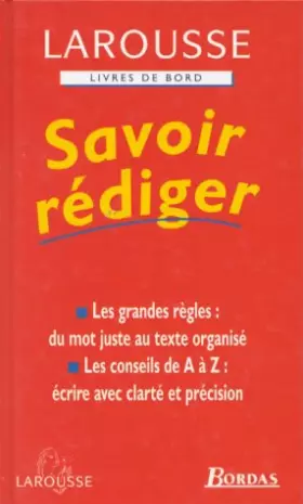 Couverture du produit · Savoir rédiger