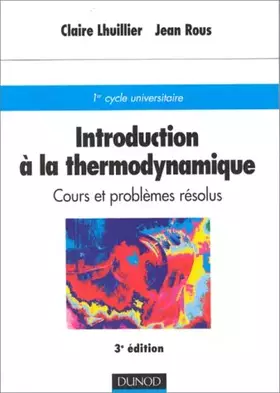 Couverture du produit · Introduction à la thermodynamique : Cours et problèmes résolus