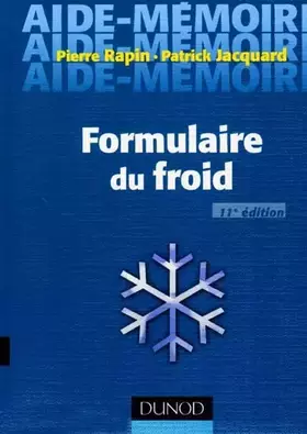 Couverture du produit · FORMULAIRE DU FROID. 11ème édition
