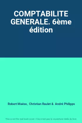 Couverture du produit · COMPTABILITE GENERALE. 6ème édition