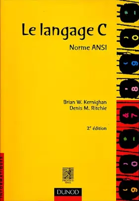 Couverture du produit · Le langage C, norme ANSI