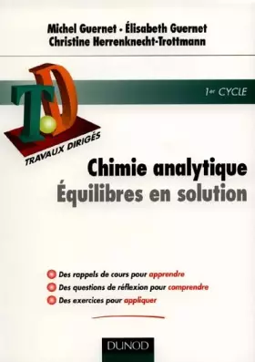 Couverture du produit · TD de chimie analytique
