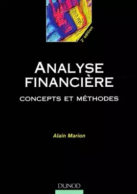 Couverture du produit · Analyse financière : Concepts et méthodes