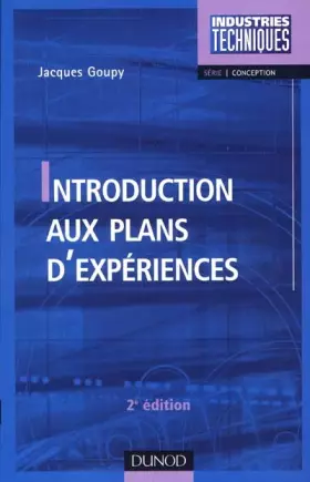 Couverture du produit · Introduction aux plans d'expériences