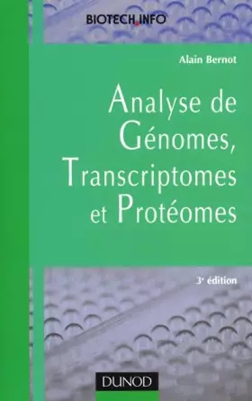 Couverture du produit · Analyse des génomes, transcriptomes et protéomes