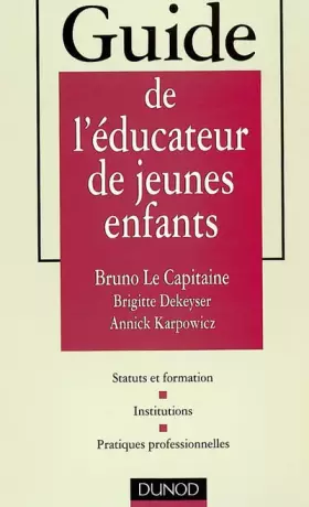 Couverture du produit · Guide de l'éducateur de jeunes enfants