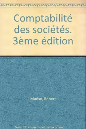Couverture du produit · Comptabilité des sociétés - 3ème édition