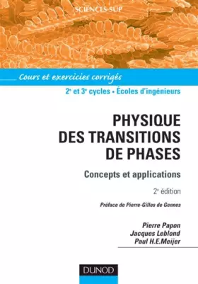 Couverture du produit · Physique des transitions de phase : Concepts et applications - Cours et exercices corrigés