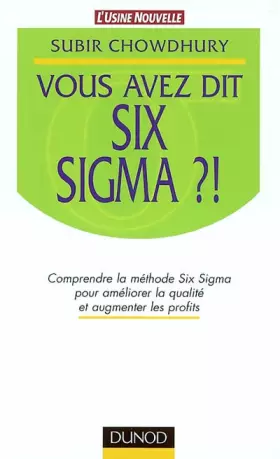 Couverture du produit · Vous avez dit Six Sigma