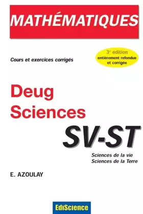 Couverture du produit · Mathématiques DEUG Sciences SV-ST - Cours et exercices corrigés