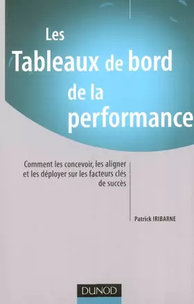 Couverture du produit · Les tableaux de bord de la performance