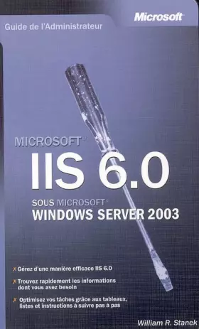 Couverture du produit · Guide de l'administrateur : Microsoft IIS 6.0 sous Microsoft Windows Server 2003