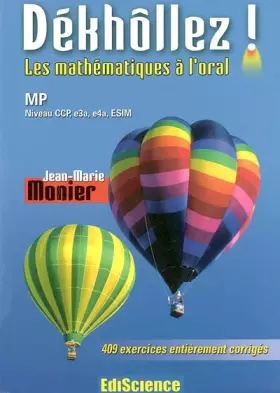 Couverture du produit · Dékhôllez ! Les maths à l'oral MP - Niveau CCP, e3a, e4a, ESIM