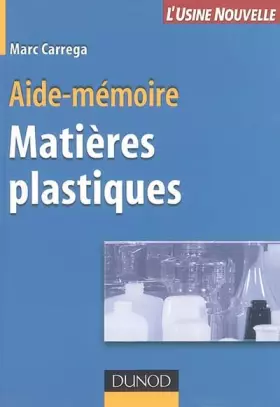 Couverture du produit · Aide-mémoire des matières plastiques