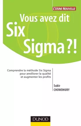 Couverture du produit · Vous avez dit Six Sigma ?