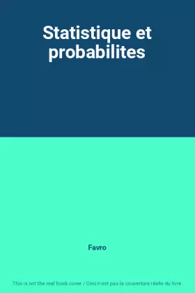 Couverture du produit · Statistique et probabilites