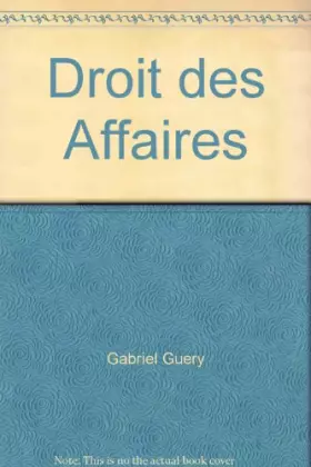 Couverture du produit · Droit des affaires