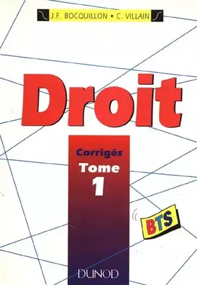 Couverture du produit · Droit Tome 1: Droit