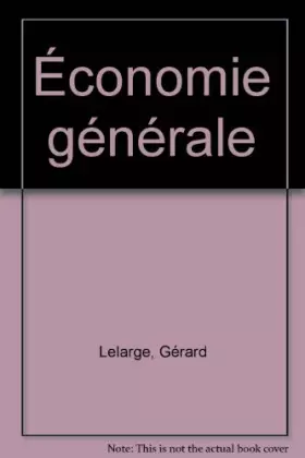Couverture du produit · Economie générale