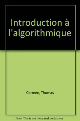 Couverture du produit · Introduction à l'algorithmique