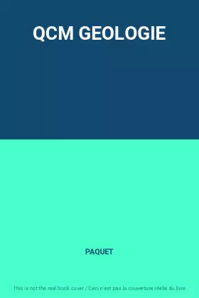 Couverture du produit · QCM GEOLOGIE