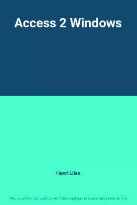 Couverture du produit · Access 2 Windows