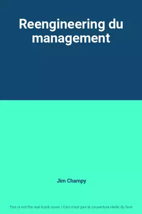 Couverture du produit · Reengineering du management