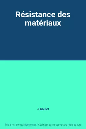 Couverture du produit · Résistance des matériaux