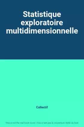 Couverture du produit · Statistique exploratoire multidimensionnelle