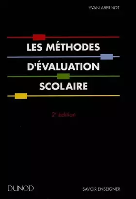 Couverture du produit · Les méthodes d'évaluation scolaire