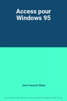 Couverture du produit · Access pour Windows 95