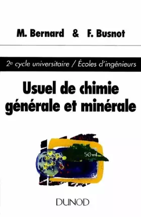 Couverture du produit · Usuel de chimie générale et minérale