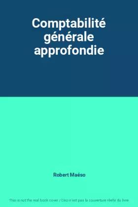 Couverture du produit · Comptabilité générale approfondie