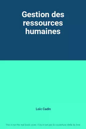 Couverture du produit · Gestion des ressources humaines