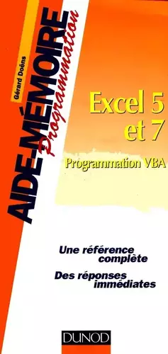 Couverture du produit · Excel 5 et 7. Programmation VBA