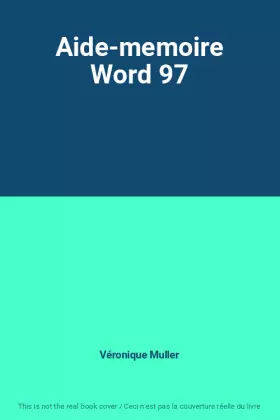 Couverture du produit · Aide-memoire Word 97