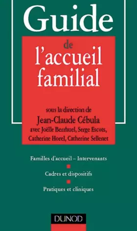 Couverture du produit · Guide de l'accueil familial