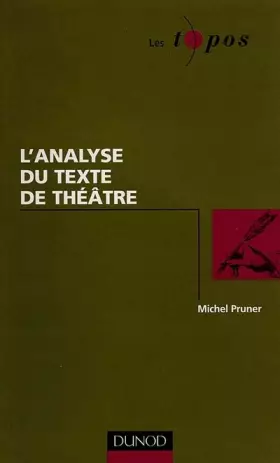 Couverture du produit · L'analyse du texte de théâtre