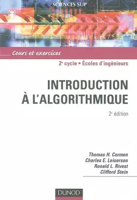 Couverture du produit · Introduction à l'algorithmique