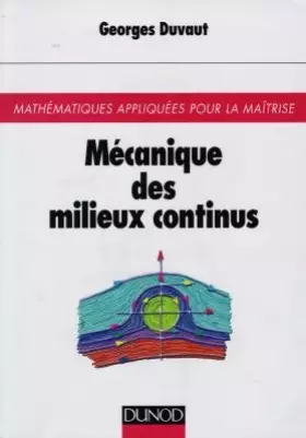 Couverture du produit · Mécanique des milieux continus