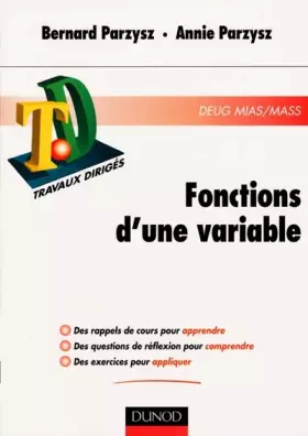 Couverture du produit · TD fonction d'une variable