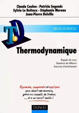 Couverture du produit · Thermodynamique : Exercices d'entraînement